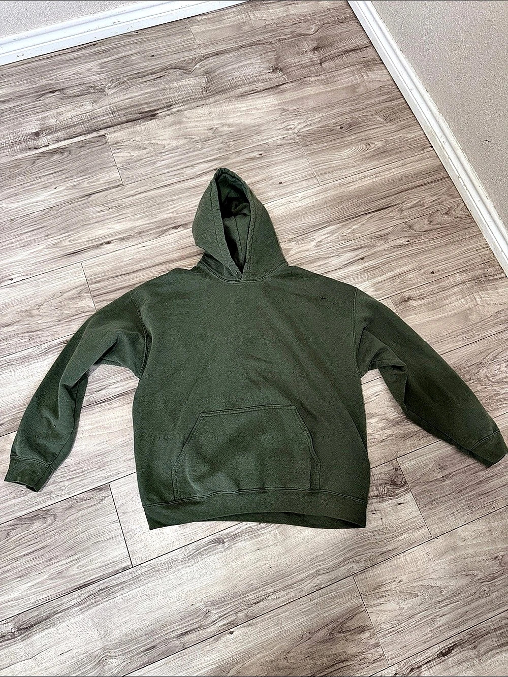Olive Green Pullover Hoodie